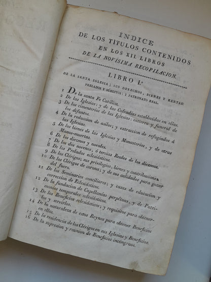 NOVÍSIMA RECOPILACIÓN DE LAS LEYES DE ESPAÑA (COMPLETA 3 TOMOS) - (1805)