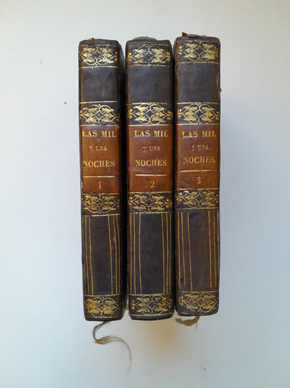 LAS MIL Y UNA NOCHES (COMPLETA 3 TOMOS) - GALLAND (TIP. P. MELLADO, 1846)