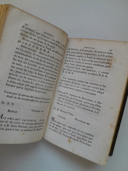 RETÓRICA EPISTOLAR O ARTE NUEVO DE ESCRIBIR - ANTONIO MARQUÉS ESPEJO (IMP. ANTONIO OLIVA, 1828)