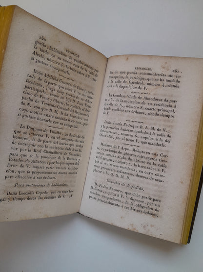 RETÓRICA EPISTOLAR O ARTE NUEVO DE ESCRIBIR - ANTONIO MARQUÉS ESPEJO (IMP. ANTONIO OLIVA, 1828)