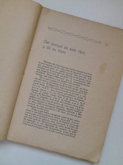 DEL MARRUECOS ESPAÑOL - FRANCISCO TRIVIÑO VALDIVIA (TIP. EL TELEGRAMA DEL RIF, 1920)
