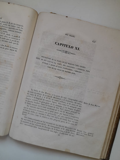 DERROTERO DE LAS COSTAS DE LA AMÉRICA MERIDIONAL - JUAN DON Y CARBONELL (IMP. A. ALBERT, 1844)