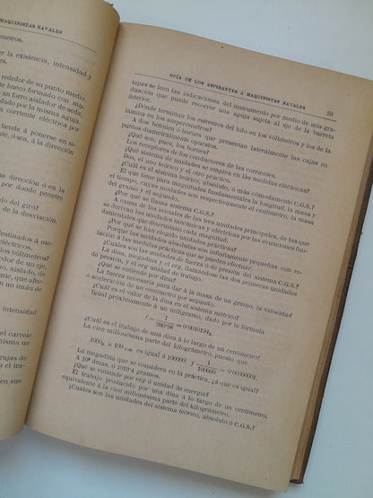 GUÍA DE LOS ASPIRANTES A MAQUINISTAS NAVALES - SANTIAGO BARRERA Y BODET (TIP. CASA PROVINCIAL DE CARIDAD, 1892)
