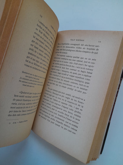 WALT WHITMAN. L'HOME I SA TASCA - CEBRIÀ MONTOLIU (SOCIETAT CATALANA D'EDICIONS, 1913)