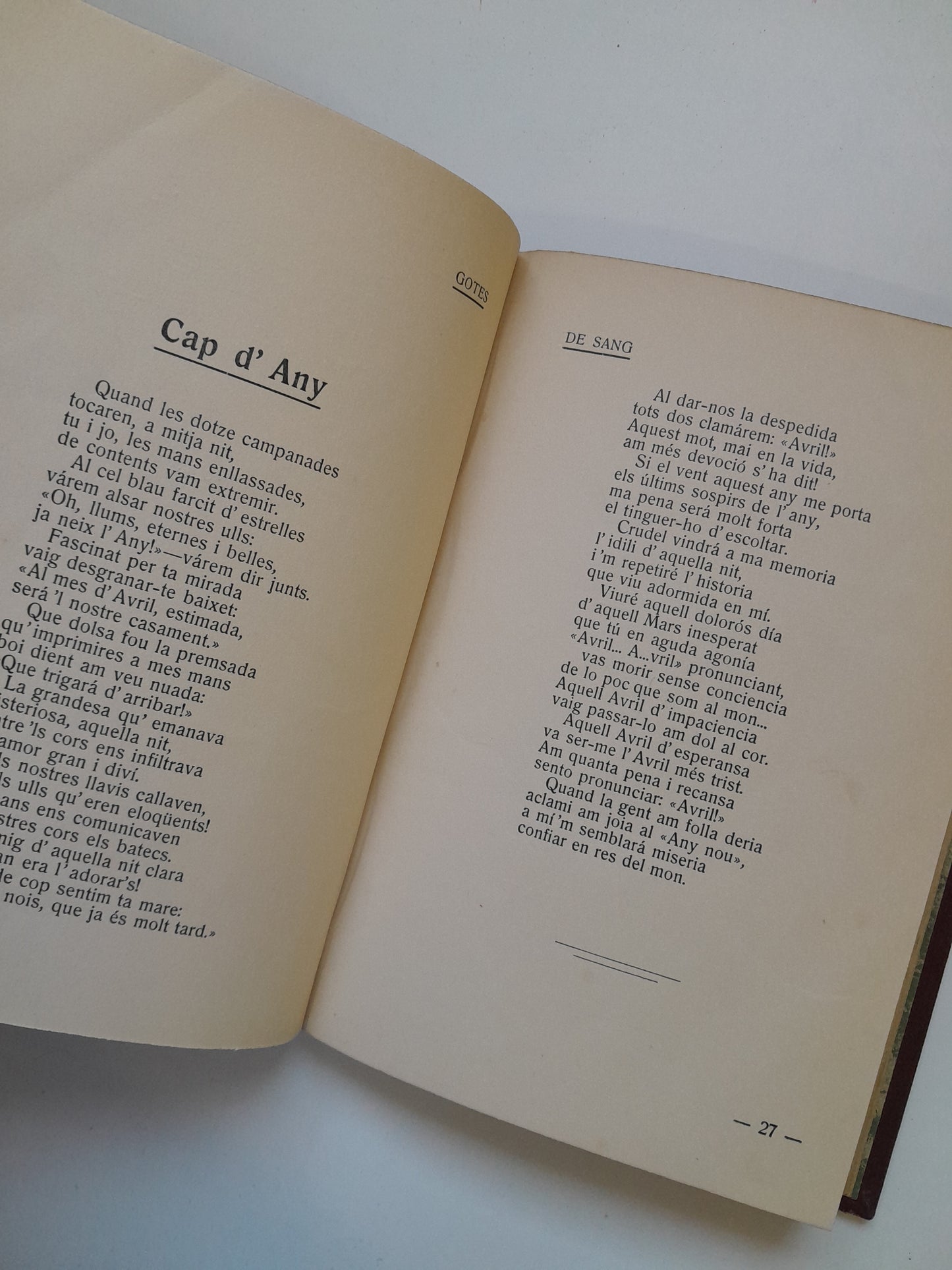 GOTES DE SANG - JOSEP FRADERA (IMP. VIDA CATALANA, 1916)