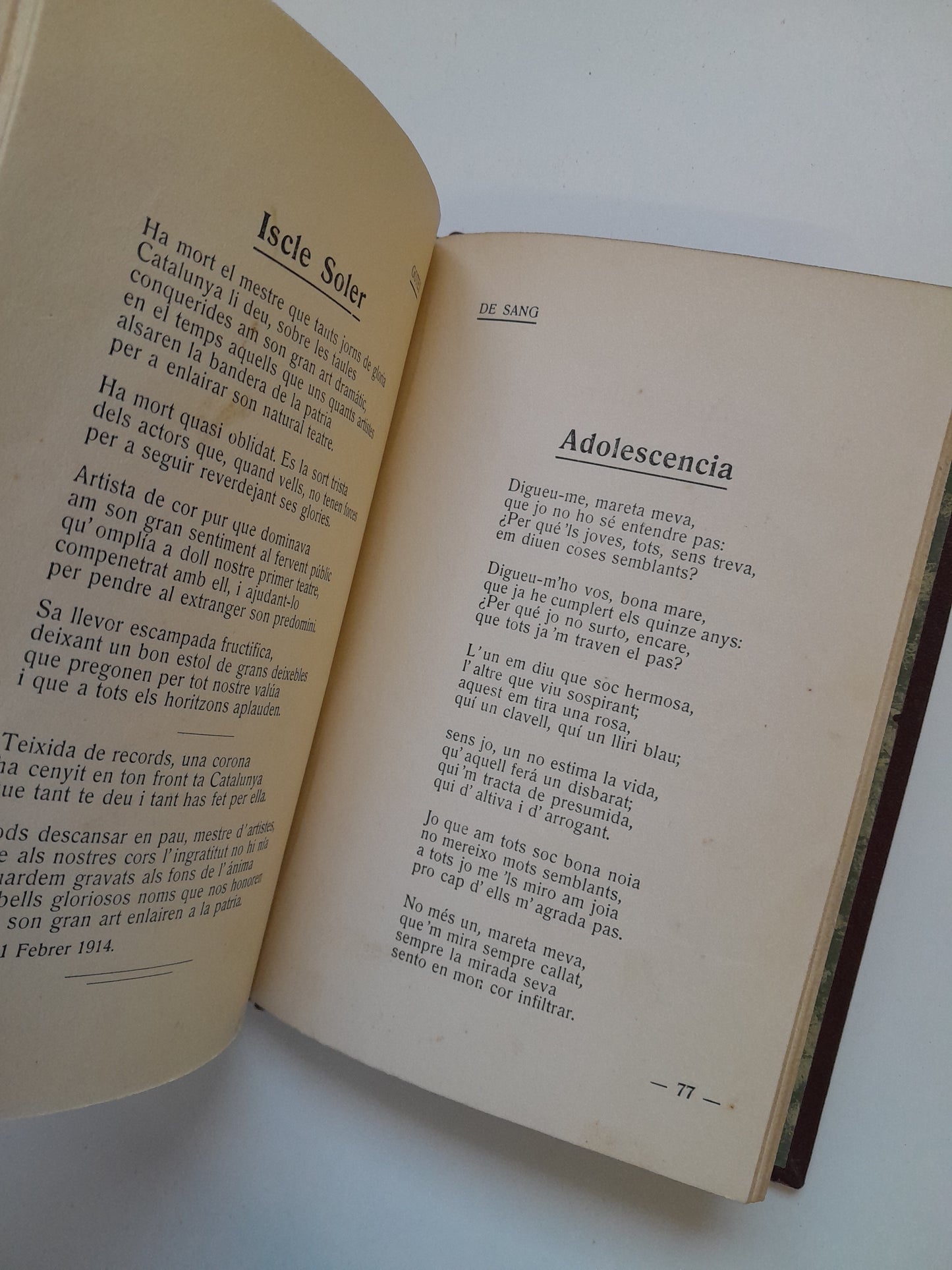 GOTES DE SANG - JOSEP FRADERA (IMP. VIDA CATALANA, 1916)