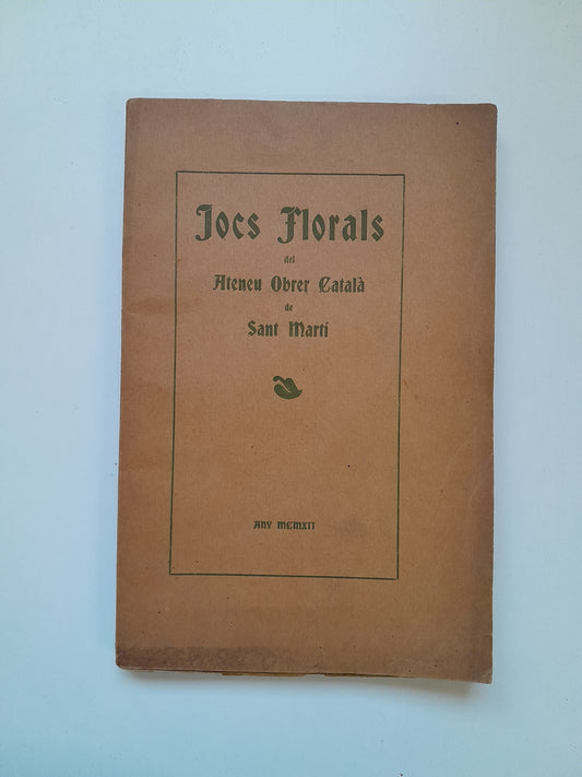 JOCS FLORALS DEL ATENEU OBRER CATALÀ DE SANT MARTÍ (EST. LA RENAIXENSA, 1912)