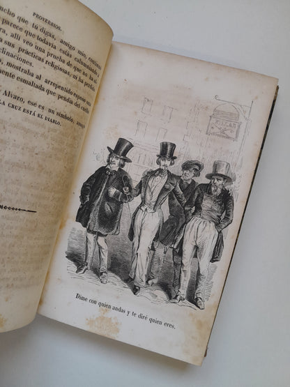 LOS CIEN PROVERBIOS O LA SABIDURÍA DE LAS NACIONES - FRANCISCO F. VILLABRILLE (TIP. FRANCISCO DE PAULA MELLADO, c.1870)