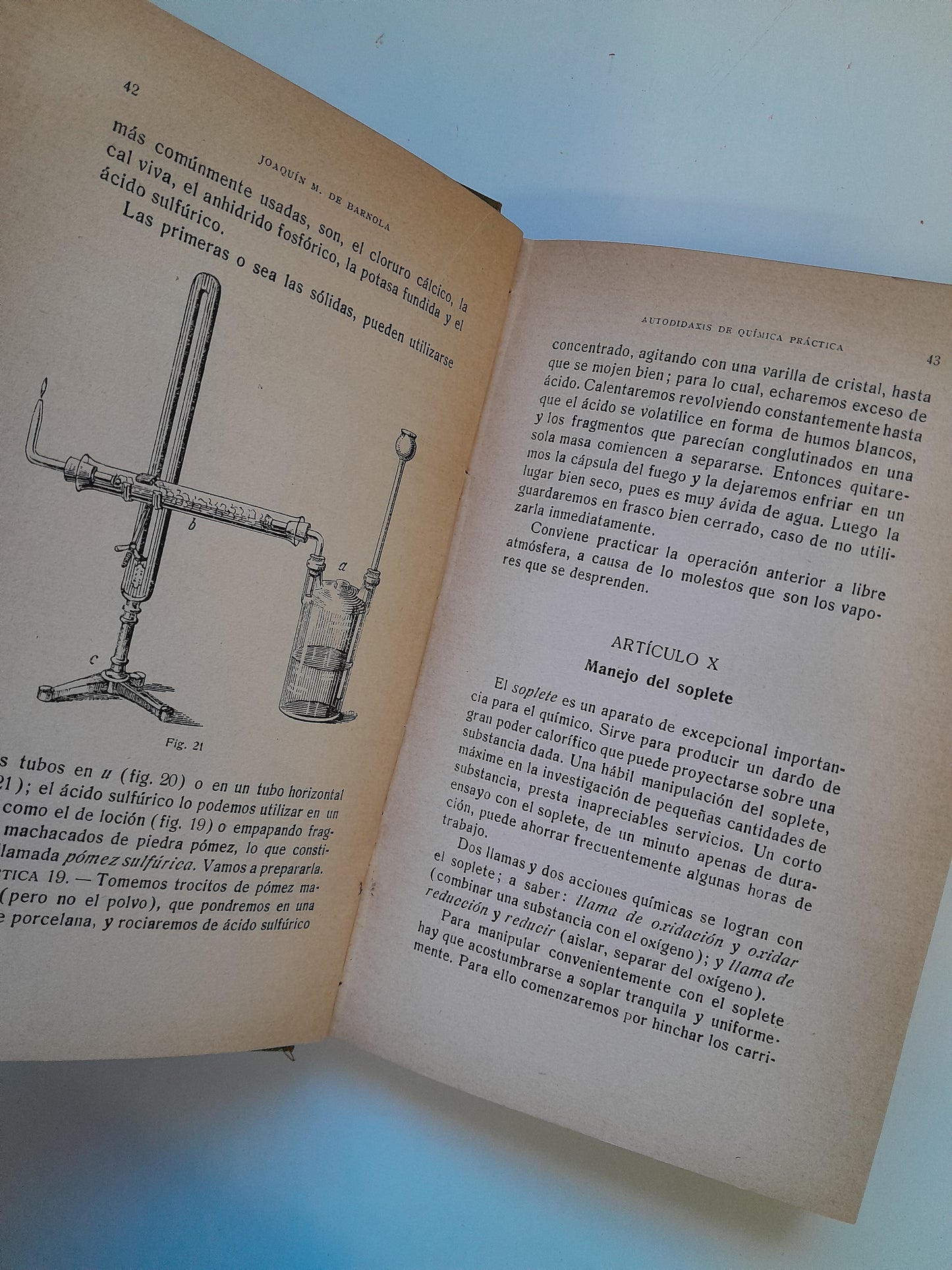 AUTODIDAXIS DE QUÍMICA PRÁCTICA - JOAQUÍN MARÍA DE BARNOLA (ED. MANUEL MARÍN, 1913)