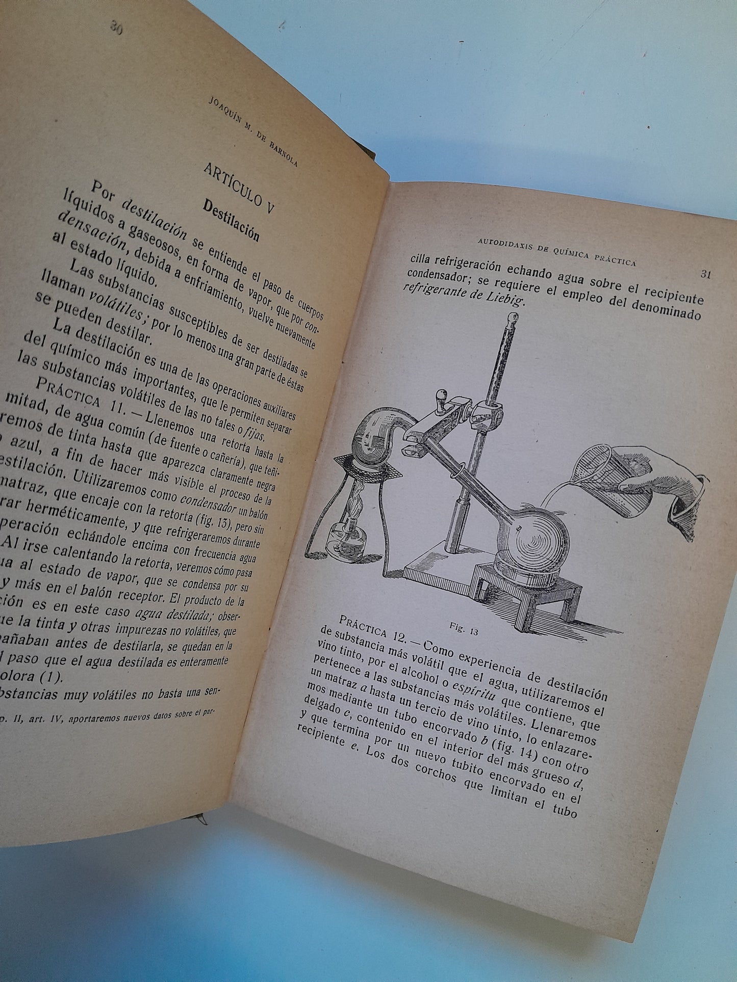 AUTODIDAXIS DE QUÍMICA PRÁCTICA - JOAQUÍN MARÍA DE BARNOLA (ED. MANUEL MARÍN, 1913)