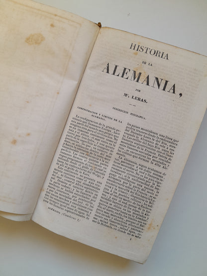 PANORAMA UNIVERSAL. HISTORIA DE LA ALEMANIA (COMPLETA 2 TOMOS) - PH. LE BAS (IMP. DEL NACIONAL, 1841)