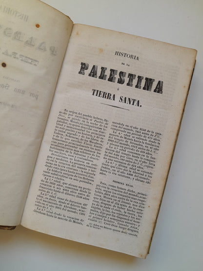 PANORAMA UNIVERSAL. HISTORIA DE LA PALESTINA O TIERRA SANTA - VV. AA. (IMP. A. FREXAS, 1850)