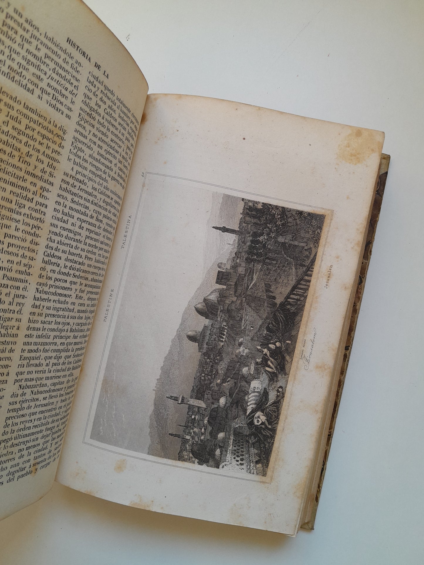 PANORAMA UNIVERSAL. HISTORIA DE LA PALESTINA O TIERRA SANTA - VV. AA. (IMP. A. FREXAS, 1850)