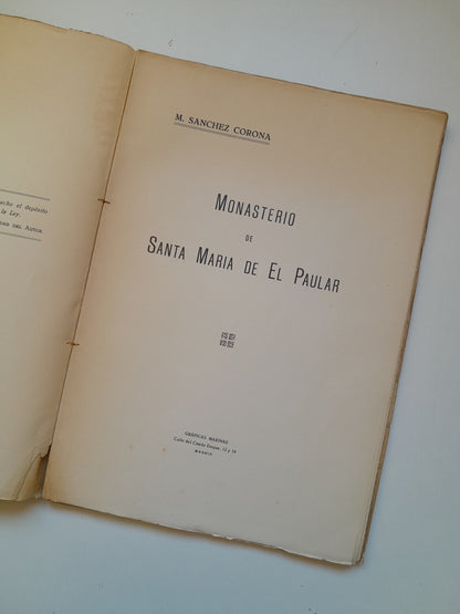 MONASTERIO DE SANTA MARÍA DE EL PAULAR - M. SÁNCHEZ CORONA (GRÁFICAS MARINAS, 1932)