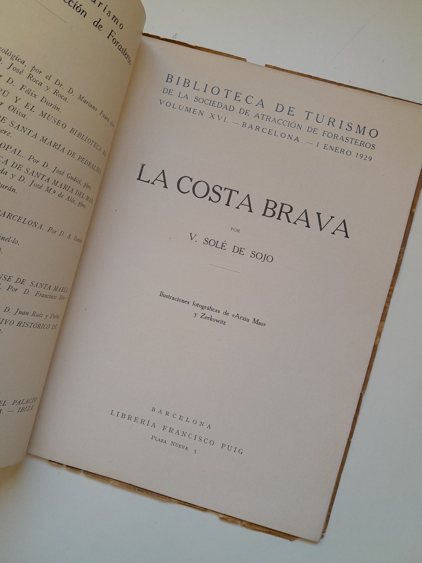 LA COSTA BRAVA - V. SOLÉ DE SOJO (LIB. FRANCISCO PUIG, 1929)