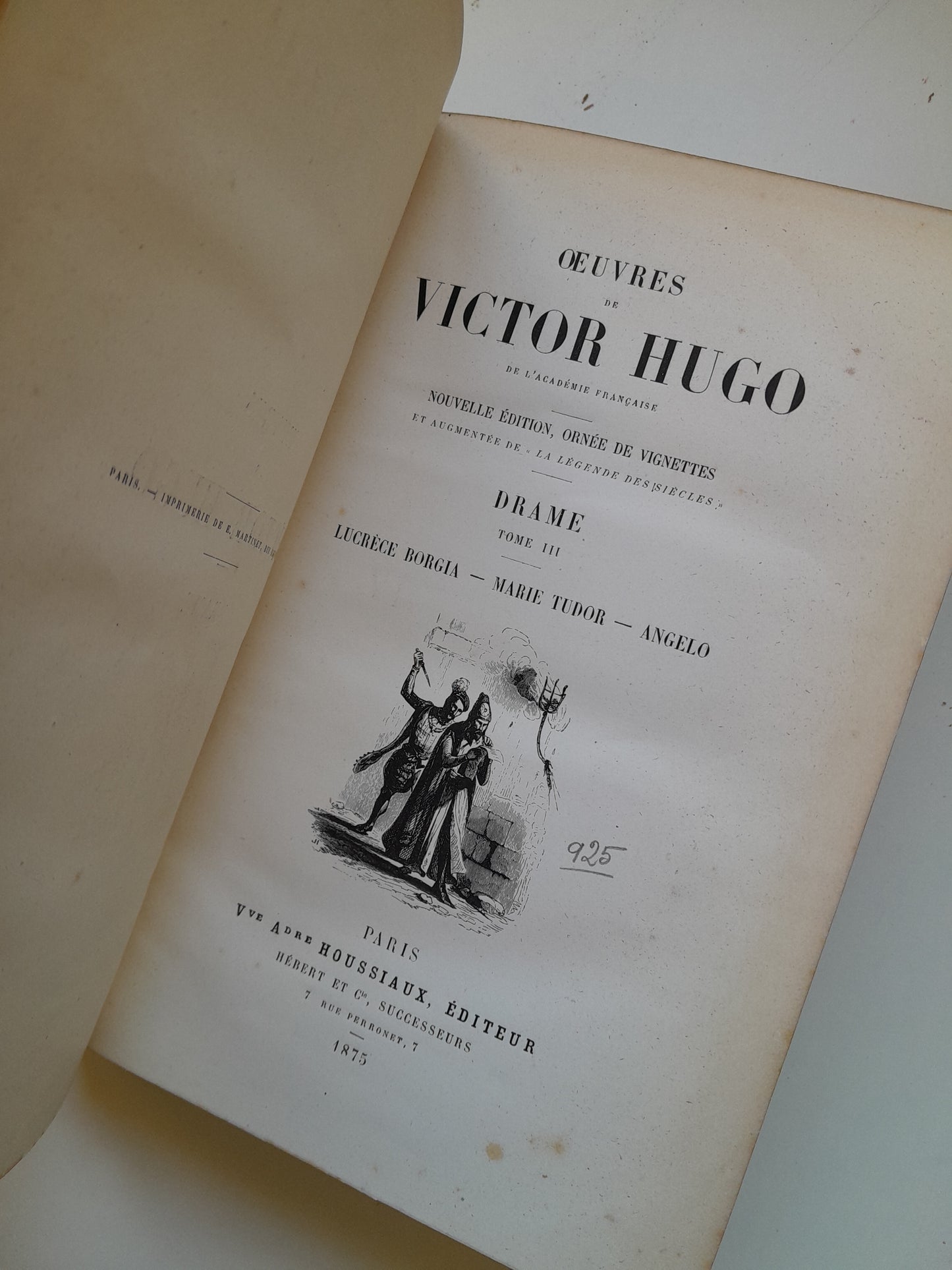 DRAME (COMPLETA 4 TOMOS) - VICTOR HUGO (HOUSSIAUX, 1875)