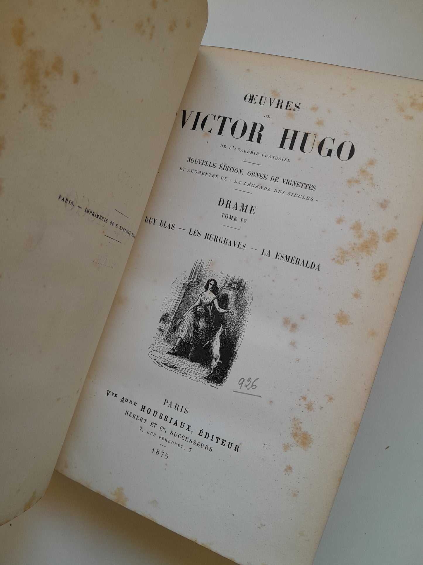DRAME (COMPLETA 4 TOMOS) - VICTOR HUGO (HOUSSIAUX, 1875)