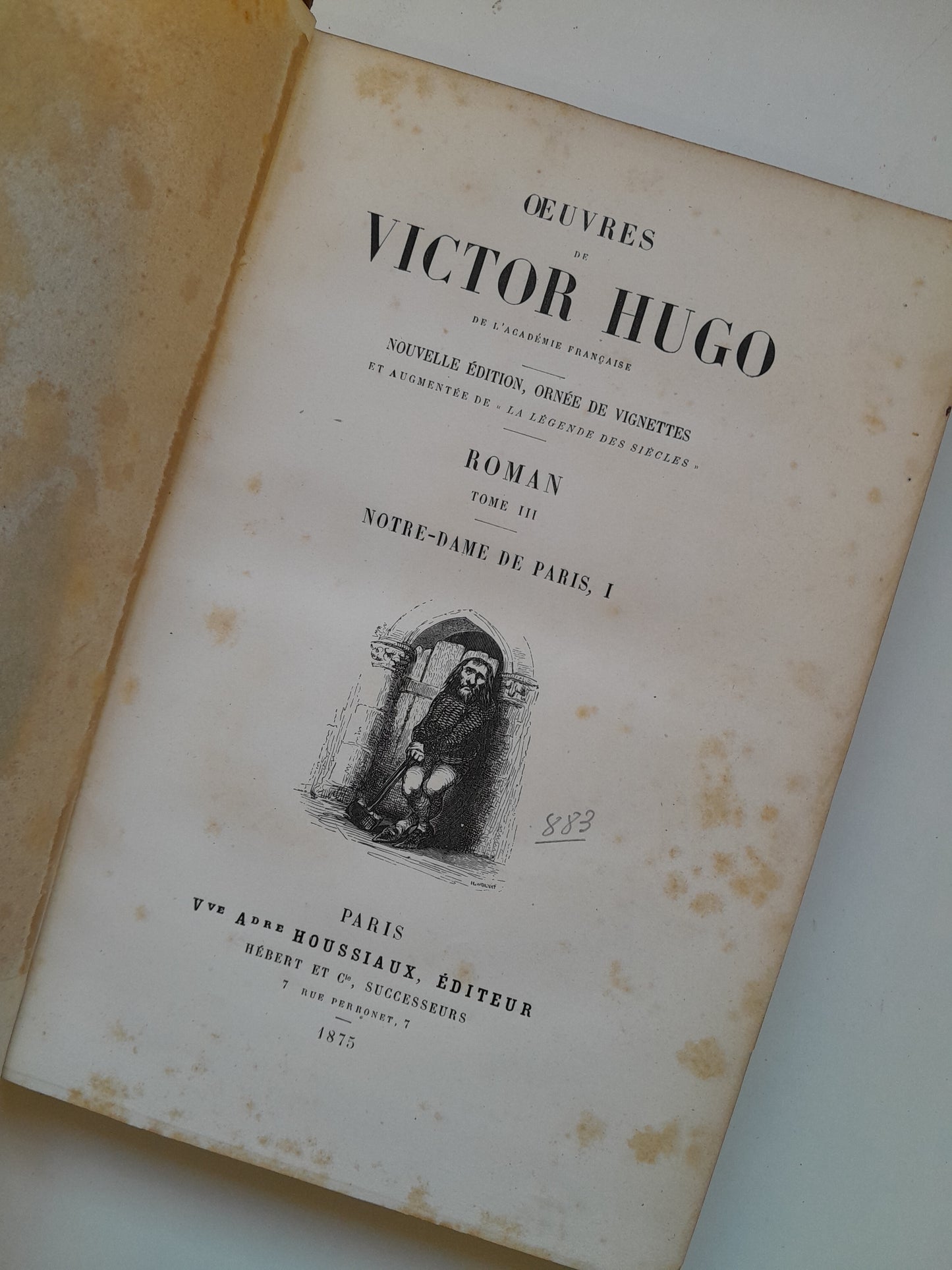 ROMAN (COMPLETA 4 TOMOS) - VICTOR HUGO (HOUSSIAUX, 1875)