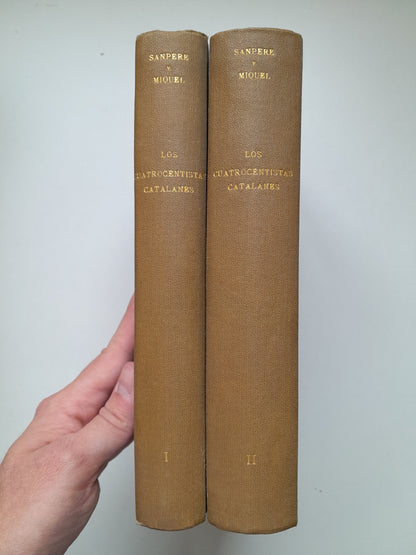 LOS CUATROCENTISTAS CATALANES  (COMPLETA 2 TOMOS) - S. SANPERE Y MIQUEL (LIB. L'AVENÇ, 1906)
