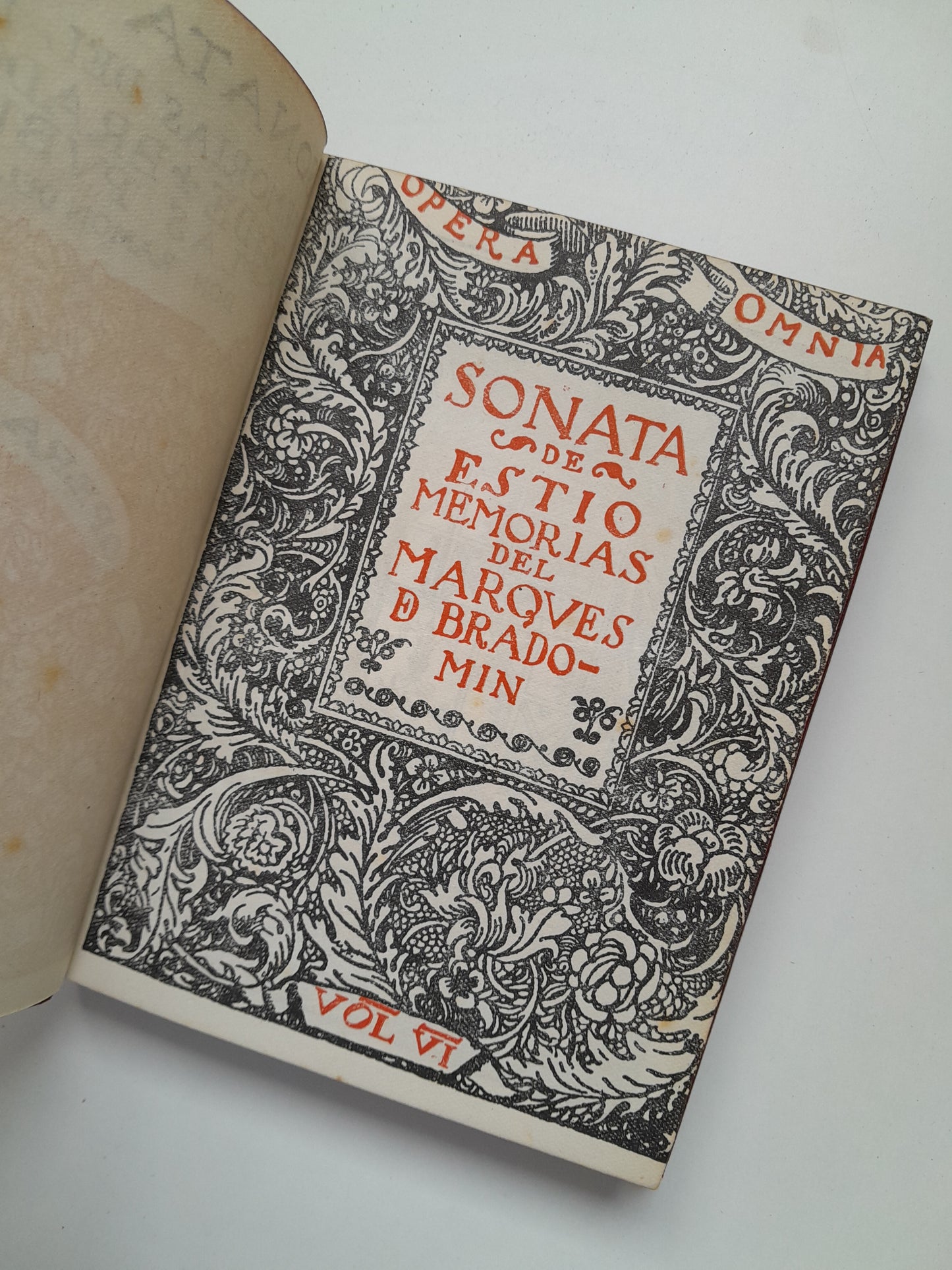 SONATA DE ESTÍO. MEMORIAS DEL MARQUÉS DE BRADOMIN - RAMÓN DEL VALLE-INCLÁN (RUA NUEVA, 1941)