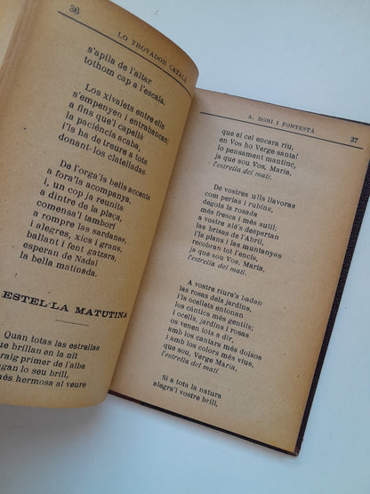 LO TROVADOR CATALÀ - ANTONI BORI FONTESTÀ (LIB. DE MONTSERRAT DE FILL DE J. ROCA I BROS, c.1880)