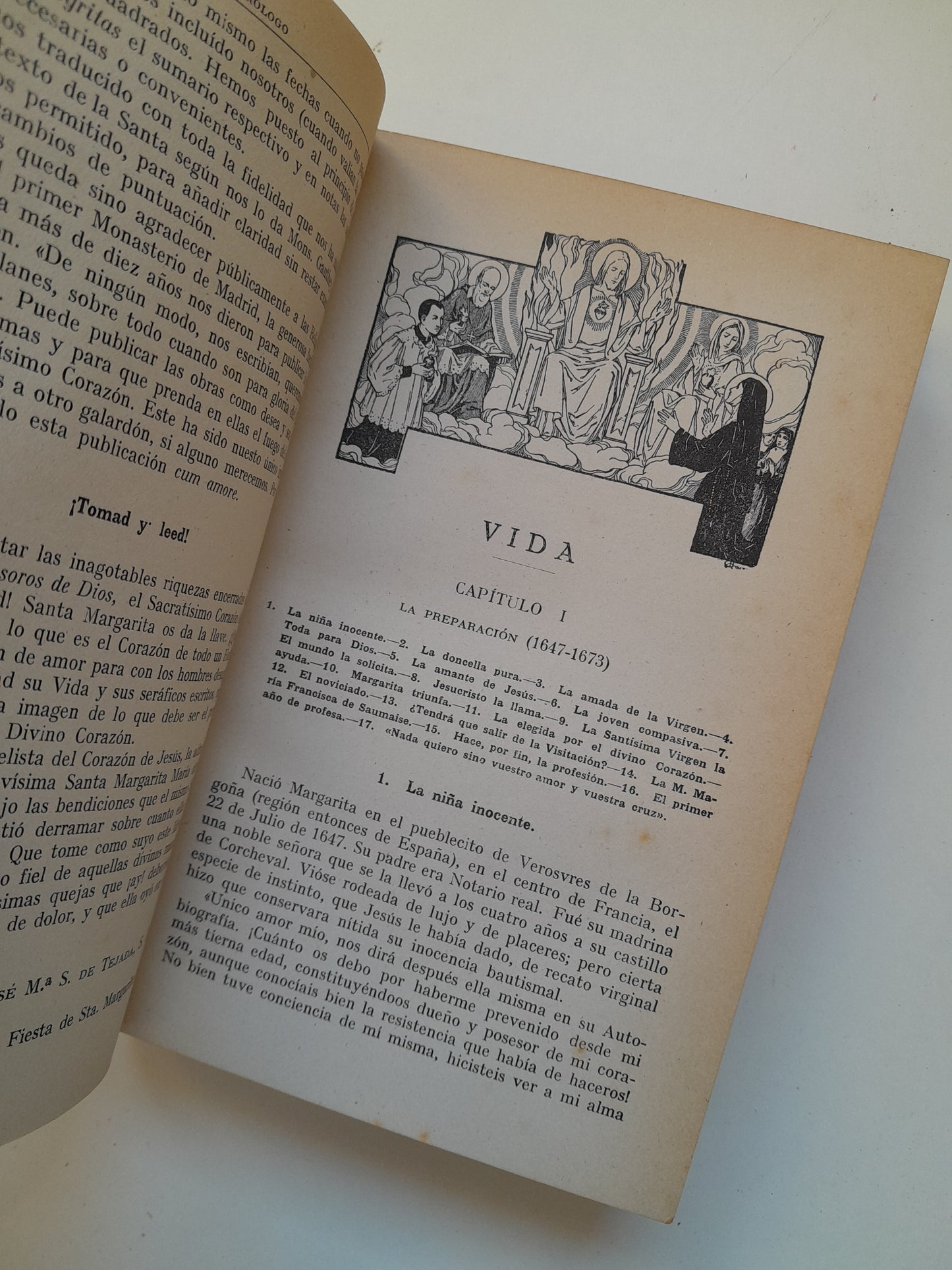 VIDA Y OBRAS PRINCIPALES DE SANTA MARGARITA MARÍA DE ALACOQUE - JOSÉ MARÍA SAENZ DE TEJADA (EL MENSAJERO DEL CORAZÓN DE JESÚS, 1943)