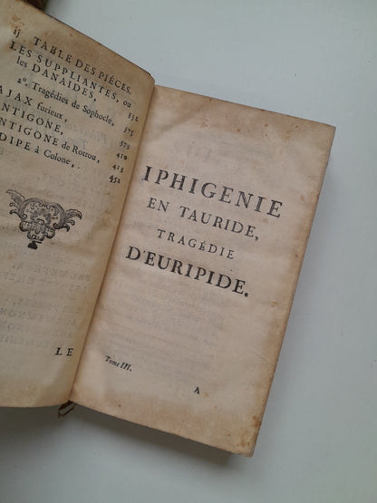 LE THEATRE DES GRECS (TOMOS 1 Y 3) - R. P. BRUMOY (1763)