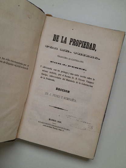 LA PROPIEDAD - THIERS (TIP. MELLADO, 1848)