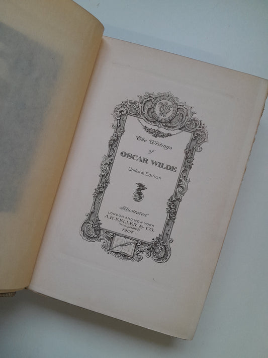 THE WRITINGS OF OSCAR WILDE (A. R. KELLER & CO., 1907)