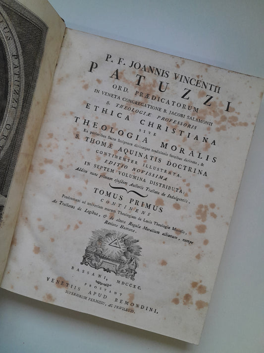 THEOLOGIA MORALIS (TOMOS 1-4, 6-7) - JOANNIS VICENTII PATUZZI (1790)