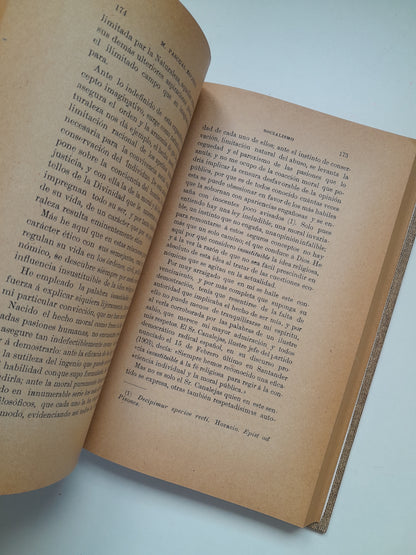 SOCIALISMO Y DEMOCRACIA CRISTIANA (PRIMERA EDICIÓN) - MARIANO PASCUAL ESPAÑOL (IMP. AMBROSIO PÉREZ Y CIA, 1904)