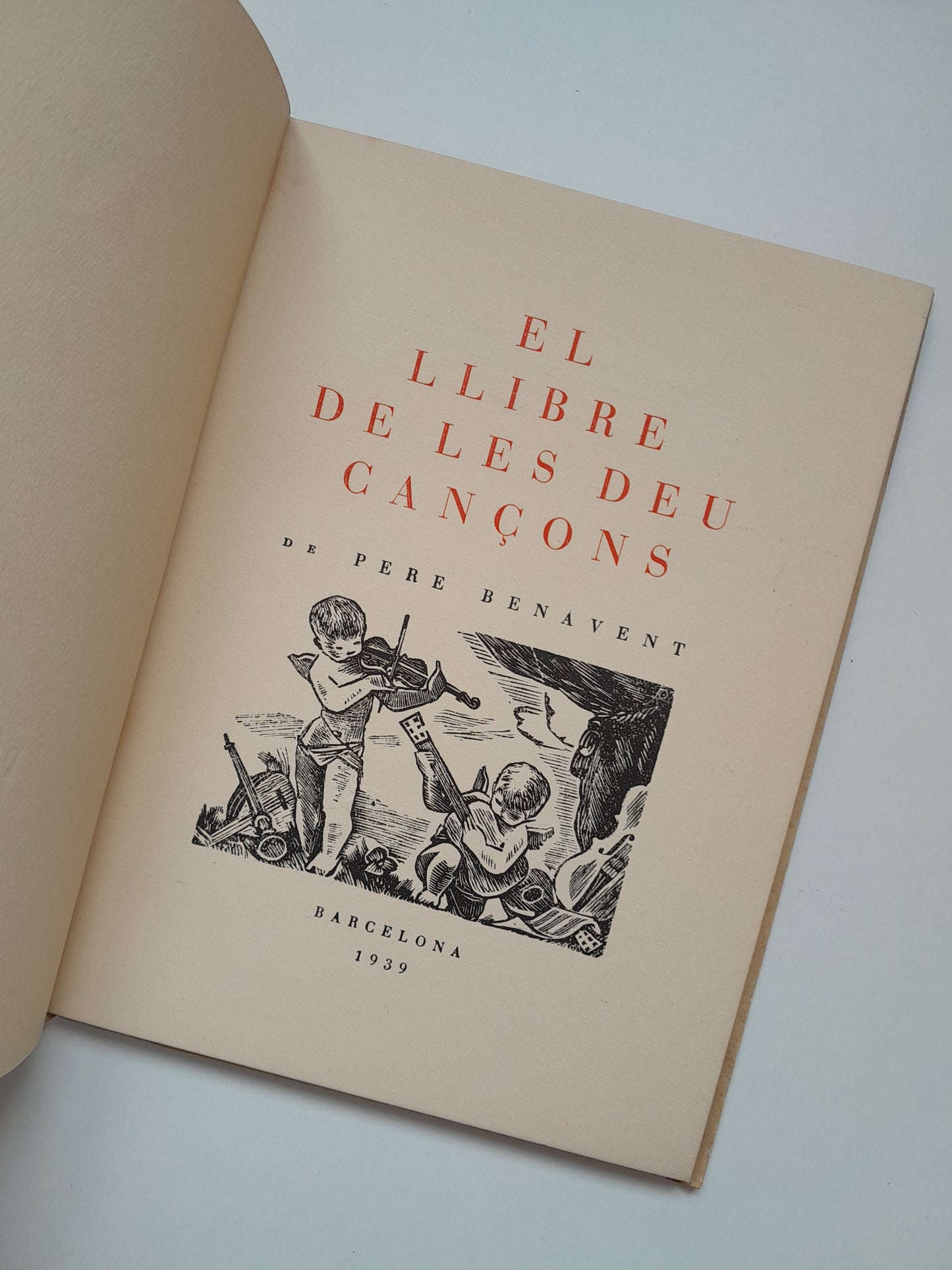 EL LLIBRE DE LES DEU CANÇONS - PERE BENAVENT (1939)