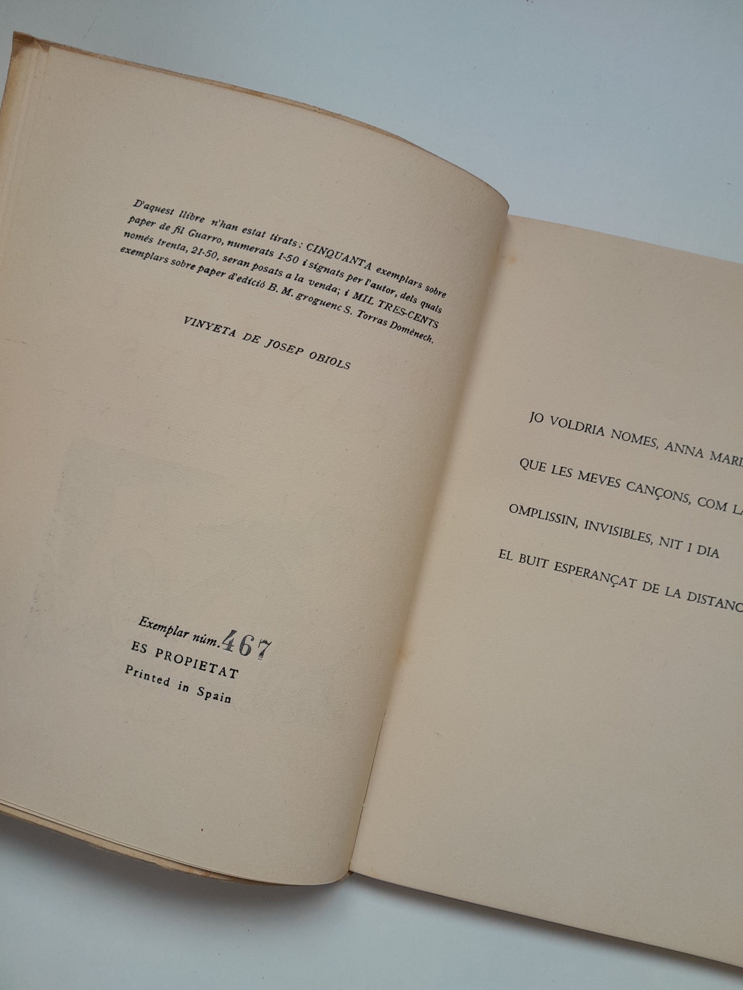 EL LLIBRE DE LES DEU CANÇONS - PERE BENAVENT (1939)