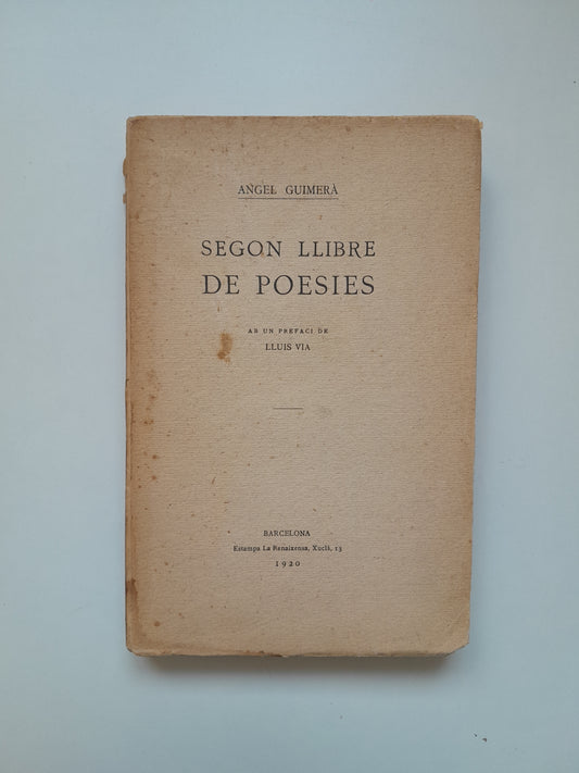 SEGON LLIBRE DE POESIES - ÀNGEL GUIMERÀ (EST. LA RENAIXENSA, 1920)