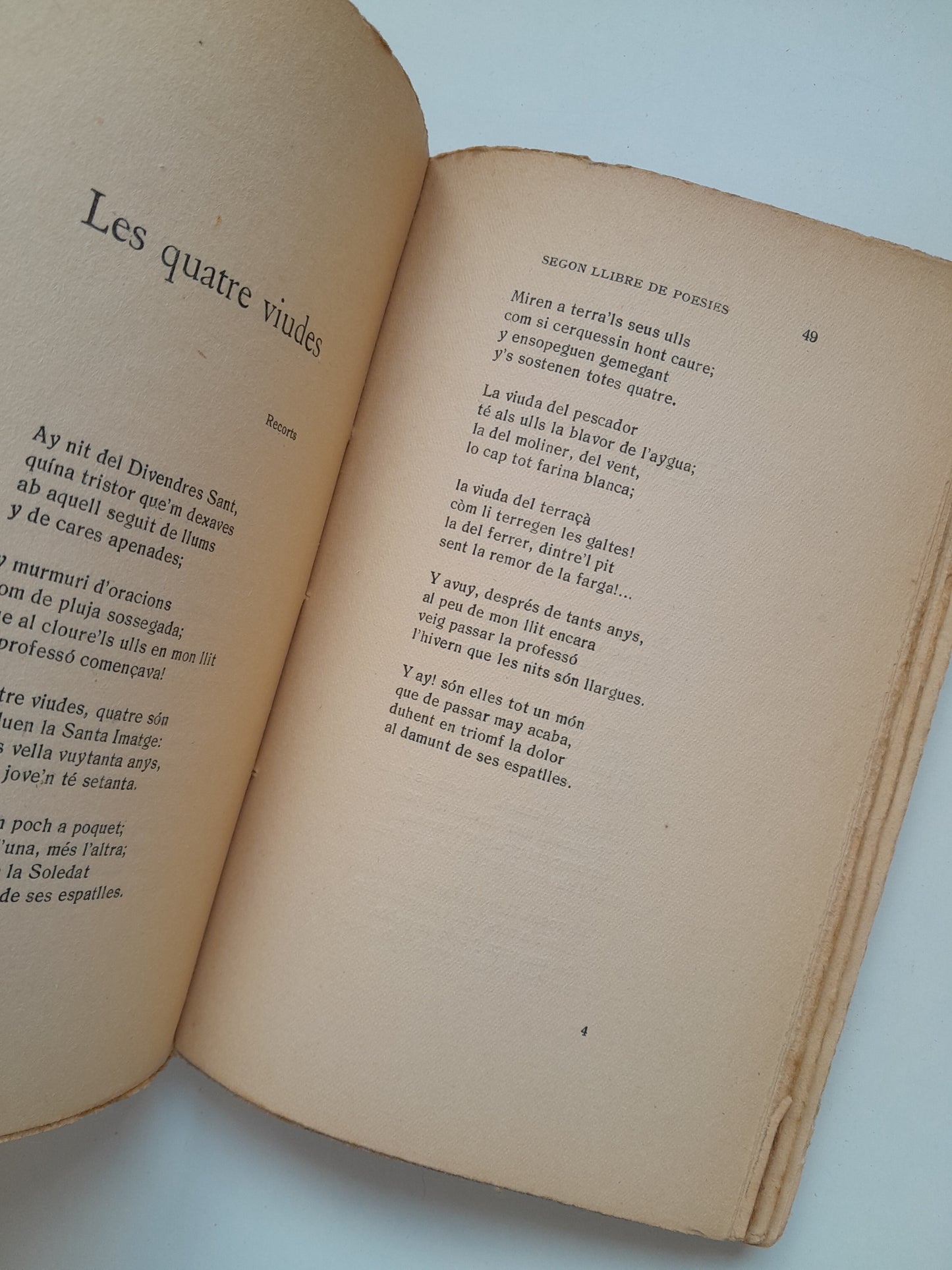 SEGON LLIBRE DE POESIES - ÀNGEL GUIMERÀ (EST. LA RENAIXENSA, 1920)