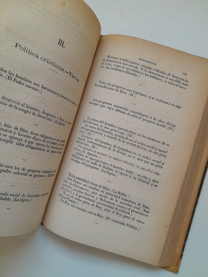 OBRAS DE D. ANTONIO APARISI Y GUIJARRO (5 TOMOS COMPLETA) (IMP. REGENERACIÓN, 1873-1877)