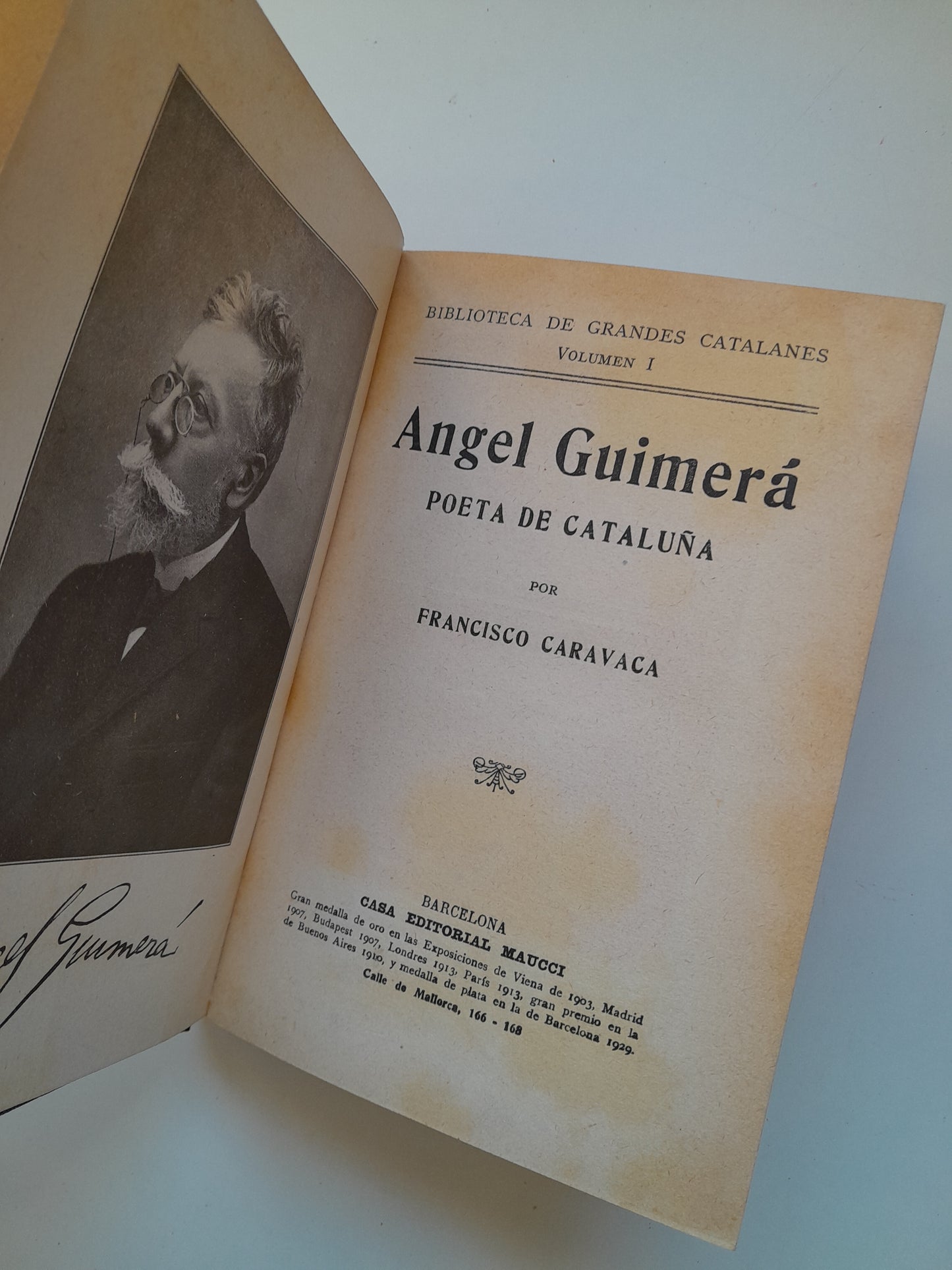 ÁNGEL GUIMERÁ, POETA DE CATALUÑA - FRANCISCO CARAVACA (MAUCCI, c.1940)