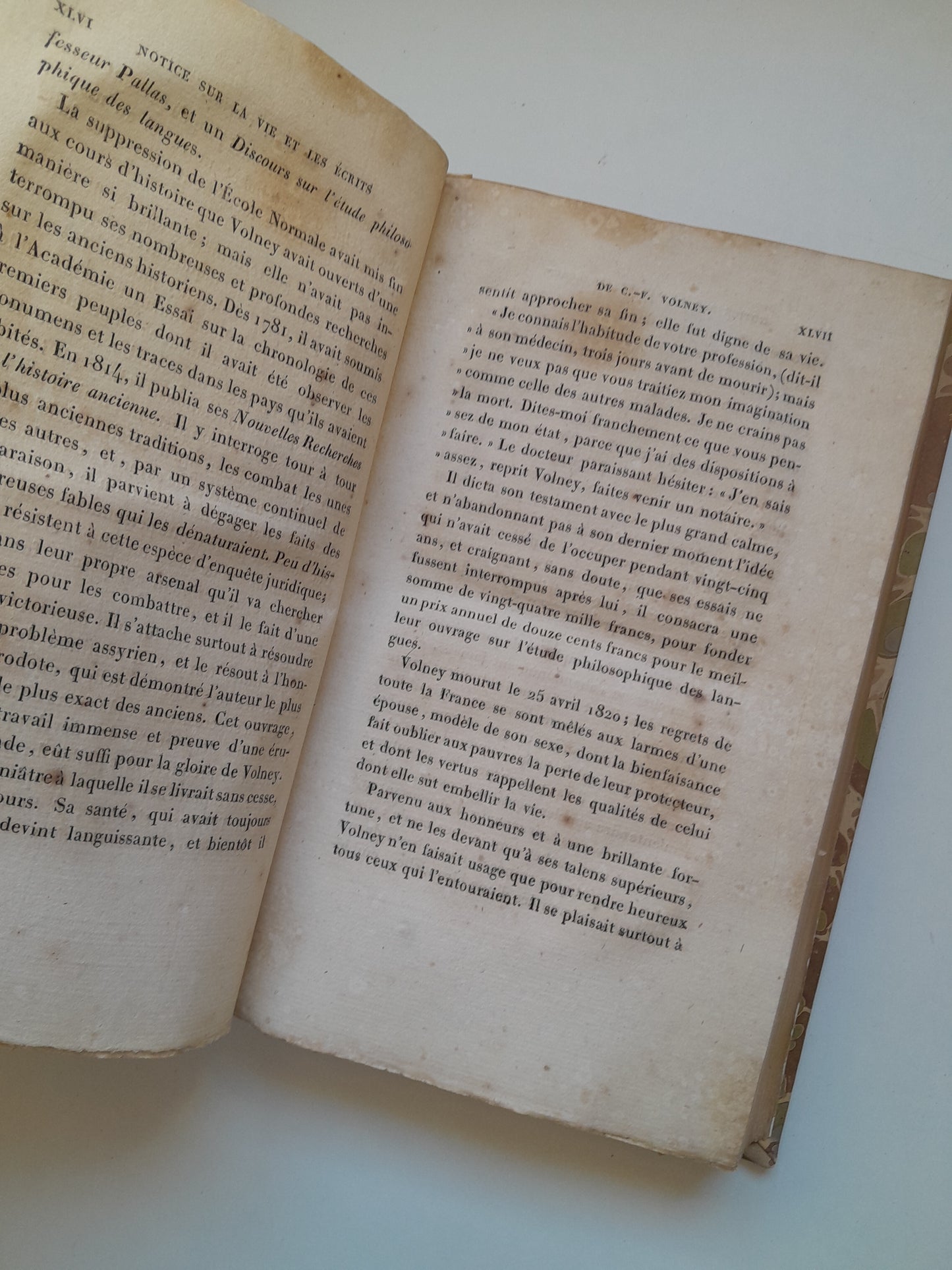 LES RUINES OU MÉDITATION SUR LES RÉVOLUTIONS DES EMPIRES - F. VOLNEY (LIB. BOSSANGE FRÈRES, 1821)