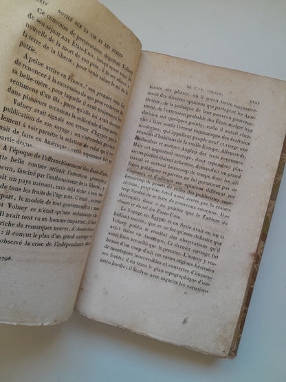 LES RUINES OU MÉDITATION SUR LES RÉVOLUTIONS DES EMPIRES - F. VOLNEY (LIB. BOSSANGE FRÈRES, 1821)