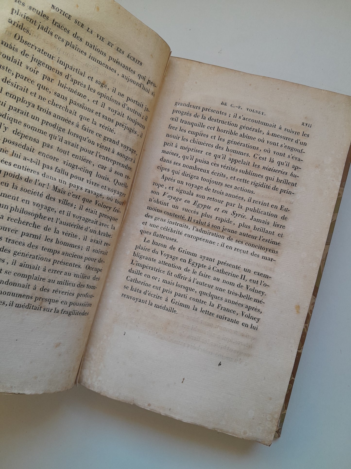 LES RUINES OU MÉDITATION SUR LES RÉVOLUTIONS DES EMPIRES - F. VOLNEY (LIB. BOSSANGE FRÈRES, 1821)