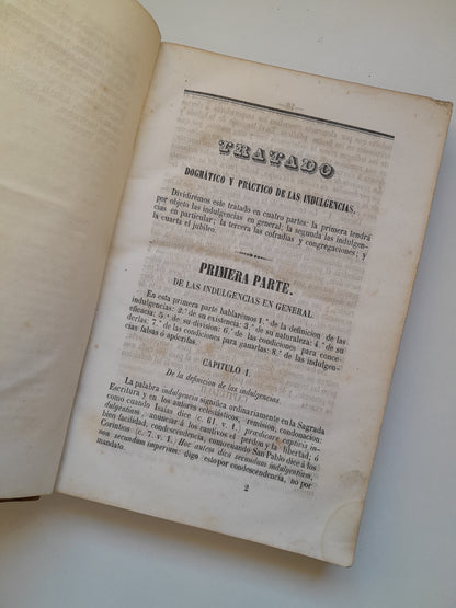 TRATADO DOGMÁTICO Y PRÁCTICO DE LAS INDULGENCIAS, COFRADÍAS Y JUBILEO - J. B. BONVIER (IMP. JOSÉ SOL, 1852)