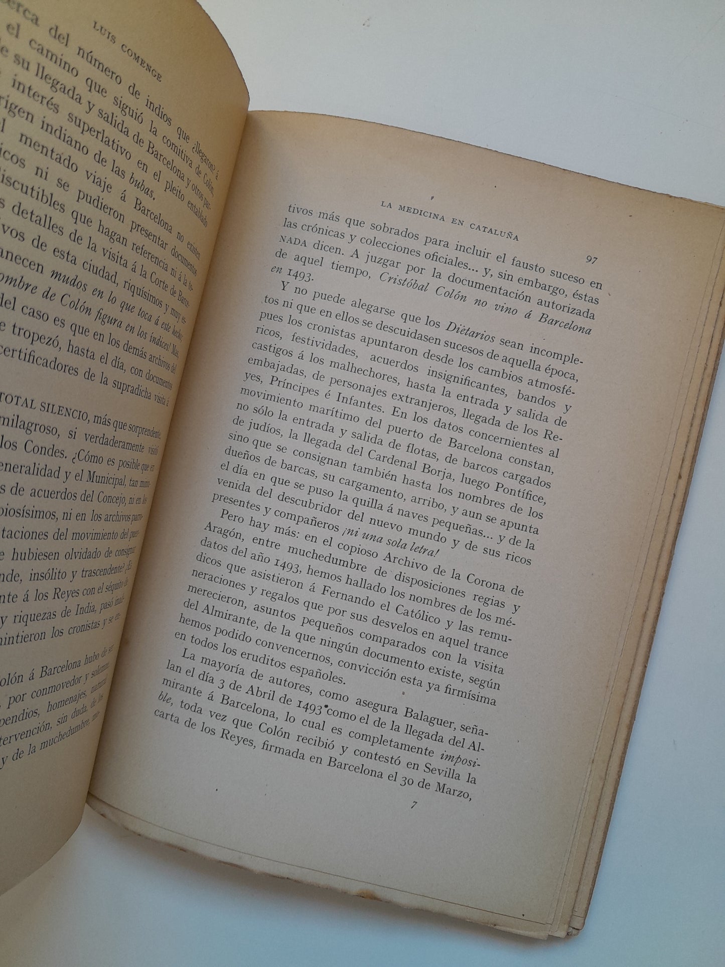 LA MEDICINA EN CATALUÑA. BOSQUEJO HISTÓRICO - LUIS COMENGE (IMP. HENRICH I CIA, 1908)