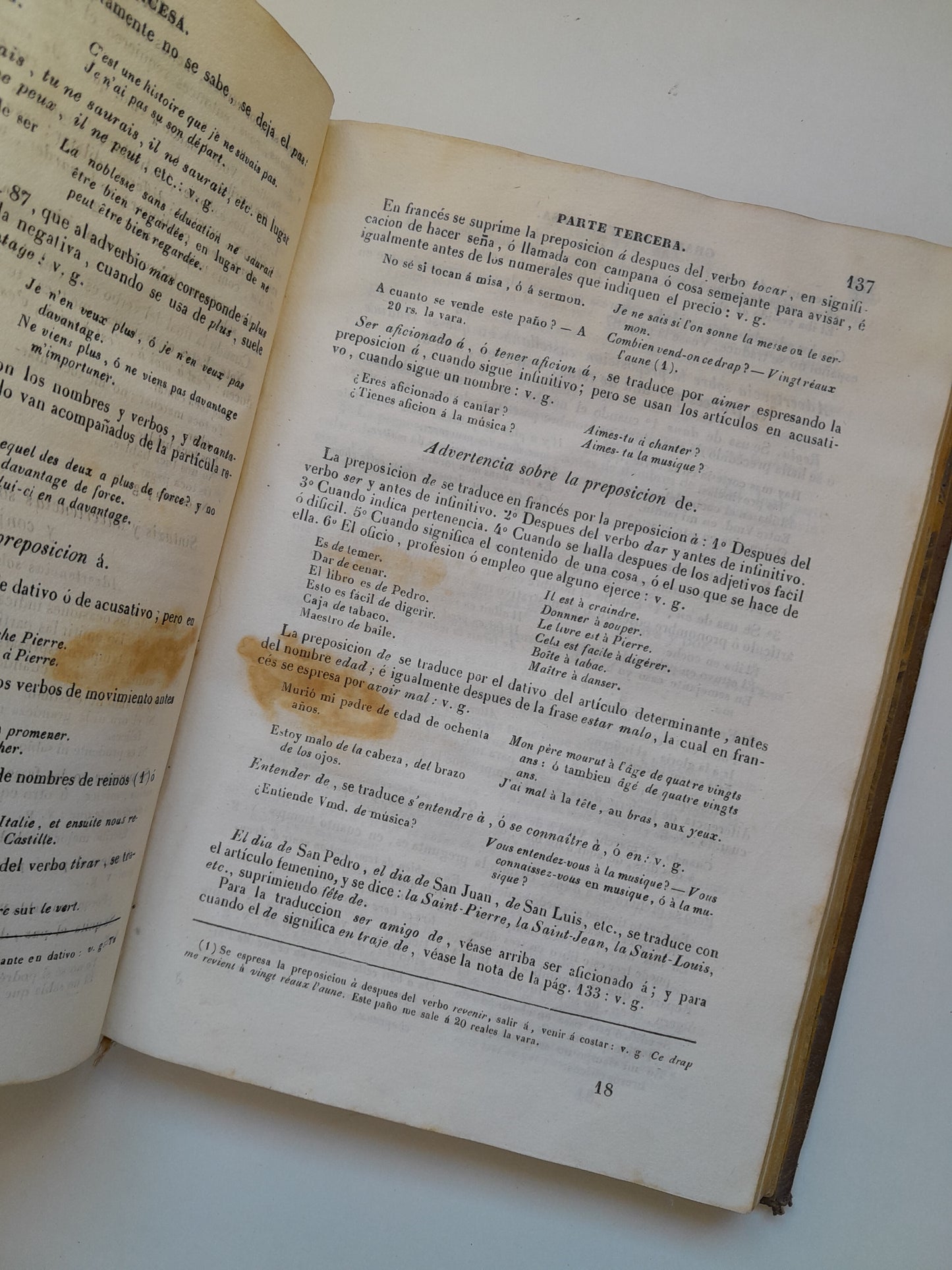 ARTE DE HABLAR BIEN FRANCÉS. GRAMÁTICA COMPLETA - PEDRO NICOLÁS CHANTREAU (LIB. MANUEL SAURI, 1842)