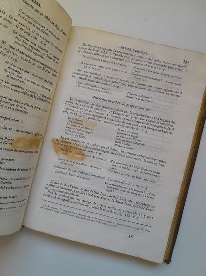 ARTE DE HABLAR BIEN FRANCÉS. GRAMÁTICA COMPLETA - PEDRO NICOLÁS CHANTREAU (LIB. MANUEL SAURI, 1842)