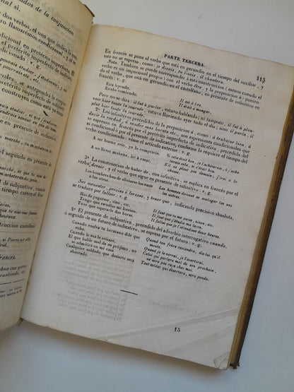 ARTE DE HABLAR BIEN FRANCÉS. GRAMÁTICA COMPLETA - PEDRO NICOLÁS CHANTREAU (LIB. MANUEL SAURI, 1842)