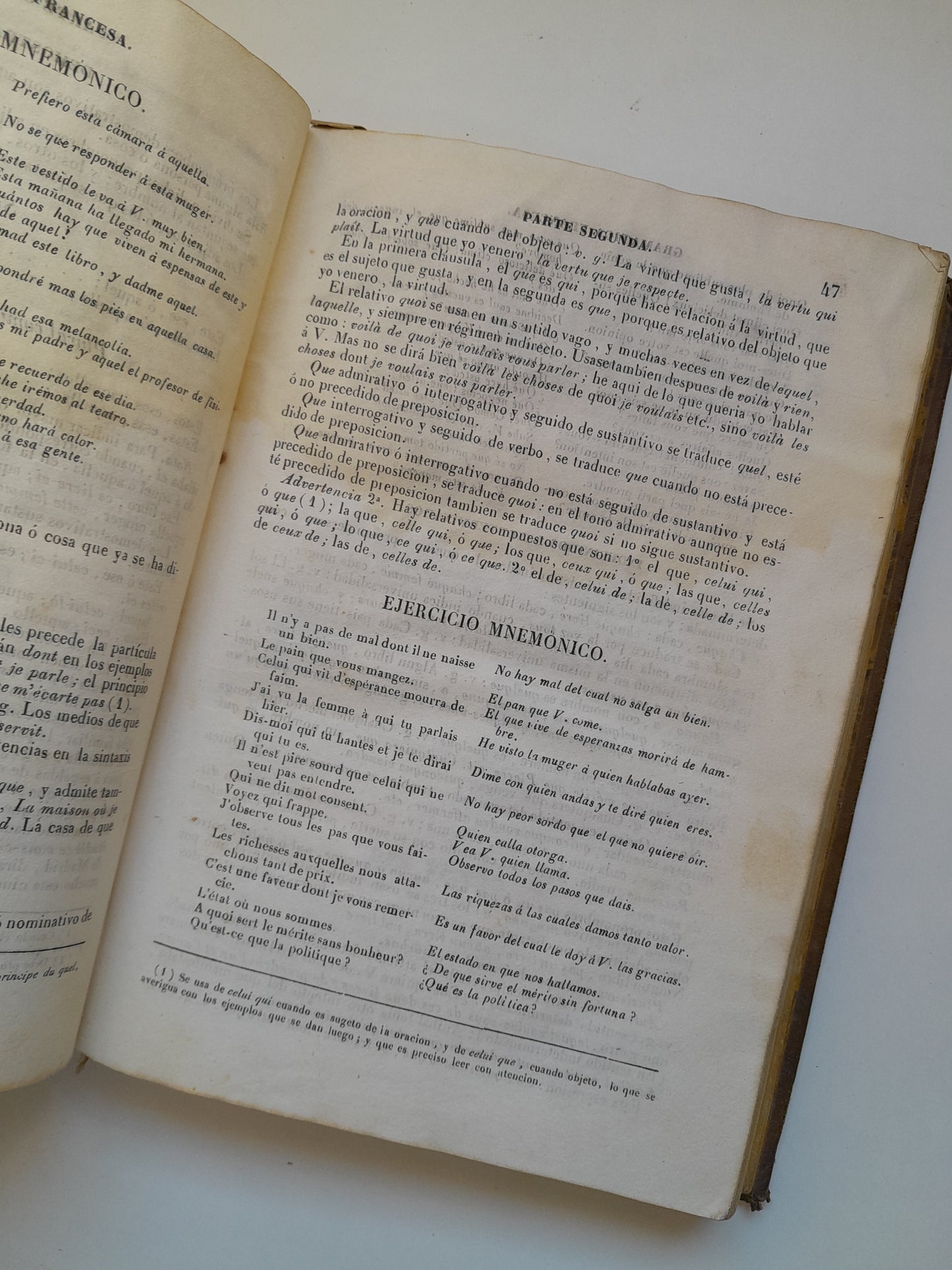 ARTE DE HABLAR BIEN FRANCÉS. GRAMÁTICA COMPLETA - PEDRO NICOLÁS CHANTREAU (LIB. MANUEL SAURI, 1842)