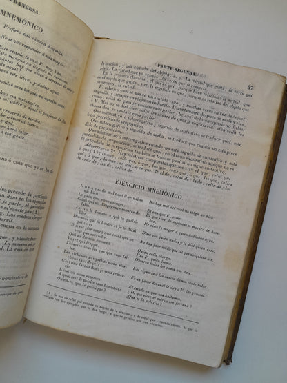 ARTE DE HABLAR BIEN FRANCÉS. GRAMÁTICA COMPLETA - PEDRO NICOLÁS CHANTREAU (LIB. MANUEL SAURI, 1842)