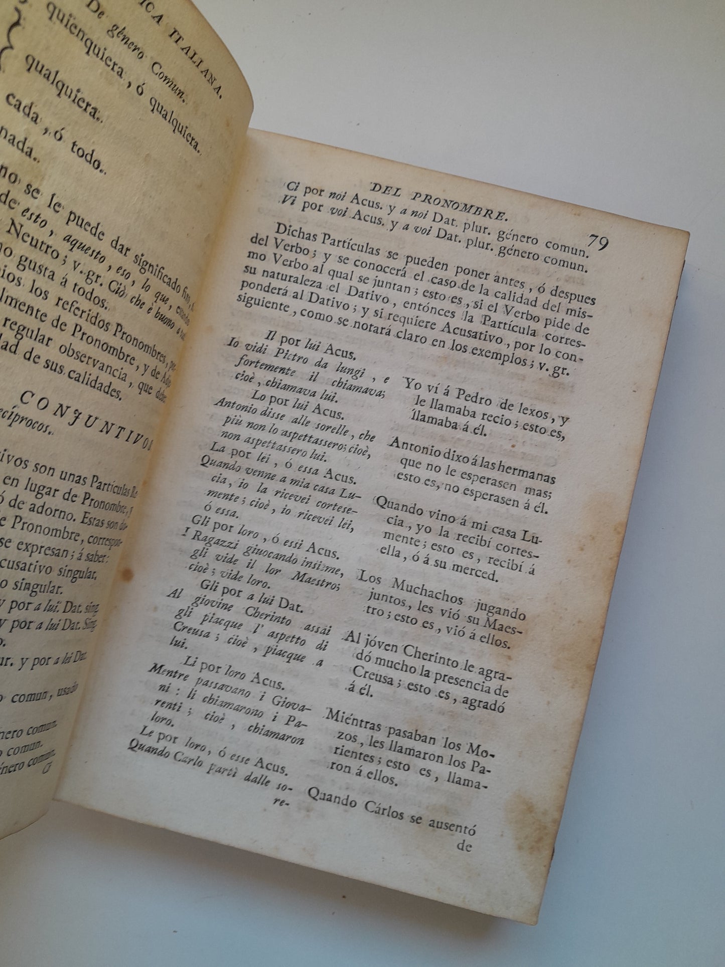 NUEVA Y COMPLETA GRAMÁTICA ITALIANA EXPLICADA EN ESPAÑOL - PEDRO TOMASI (IMPRENTA REAL, 1789)