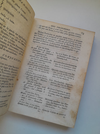 NUEVA Y COMPLETA GRAMÁTICA ITALIANA EXPLICADA EN ESPAÑOL - PEDRO TOMASI (IMPRENTA REAL, 1789)