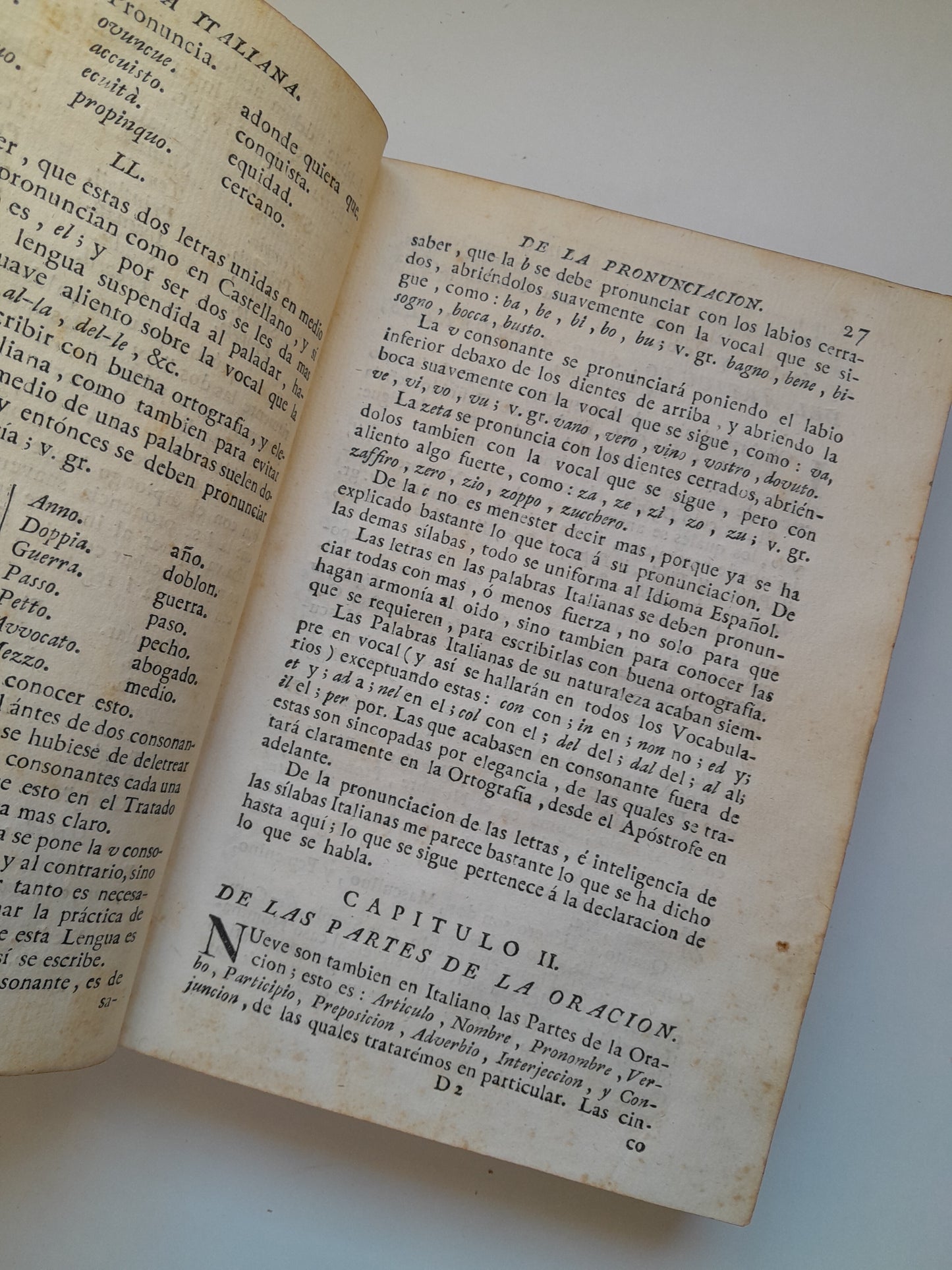 NUEVA Y COMPLETA GRAMÁTICA ITALIANA EXPLICADA EN ESPAÑOL - PEDRO TOMASI (IMPRENTA REAL, 1789)